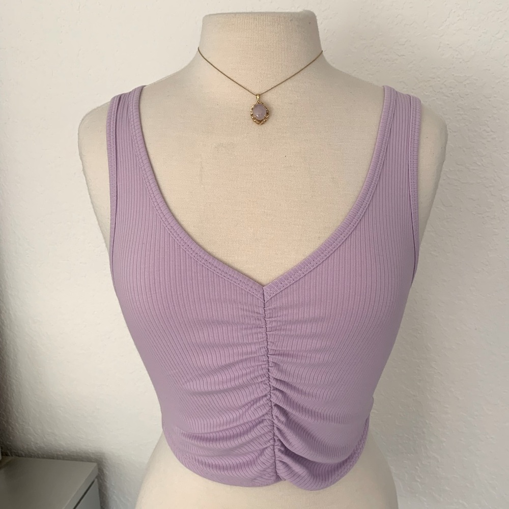 Garage Light Purple Ruched Tank Top 💜